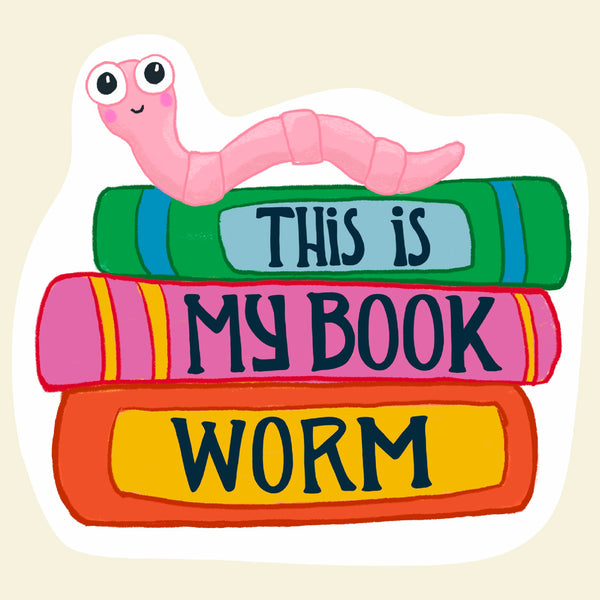 This is My Book Worm Sticker