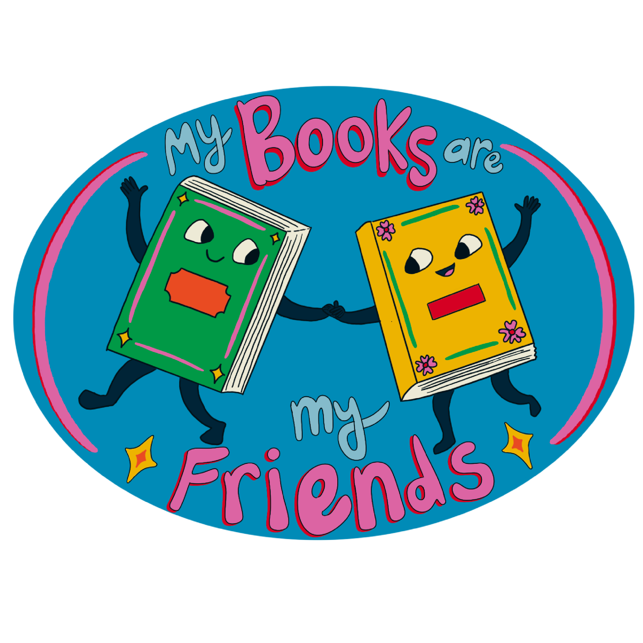 Books are my Friends Sticker