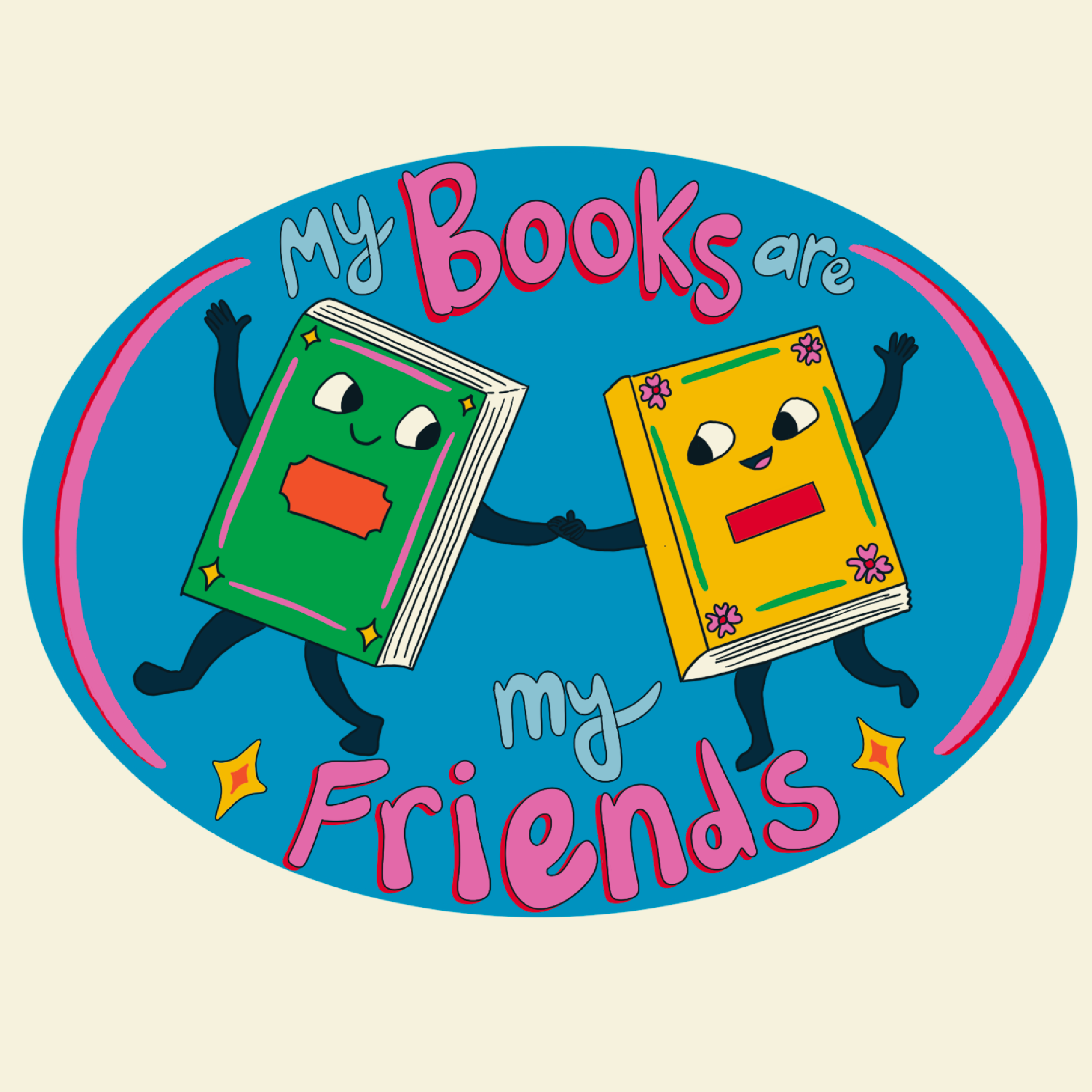 My Books Are My Friends Sticker