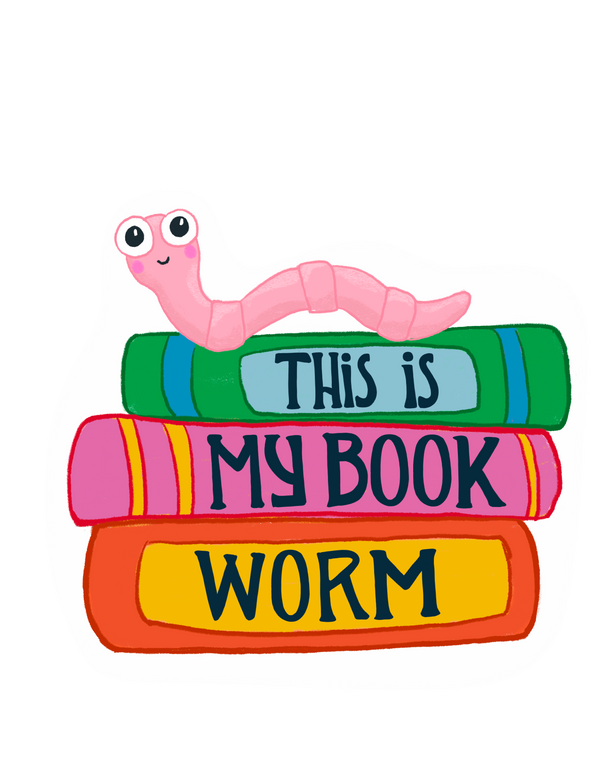 This is My Book Worm Sticker